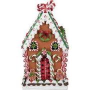 Clayre & Eef Gingerbread house 20x20x37 cm Bruin Polyresin