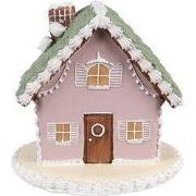 Clayre & Eef Gingerbread house 12 cm Roze Katoen