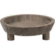 Clayre & Eef Decoratie schaal Ø 22x7 cm Bruin Hout