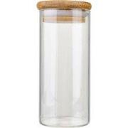 Clayre & Eef Voorraadpot Ø 5x13 cm Transparant Glas