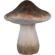 Clayre & Eef Decoratie Paddenstoel Ø 11x12 cm Bruin Wit Keramiek