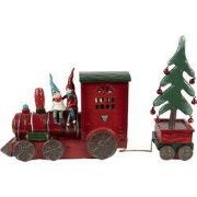 Clayre & Eef Kerstdecoratie met LED-verlichting Trein 30x7x21 cm Rood ...