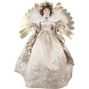Clayre & Eef Kerstdecoratie met LED-verlichting en muziek Engel 86 cm ...