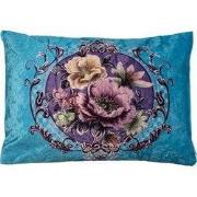 Clayre & Eef Sierkussen Blauw Synthetisch Bloemen