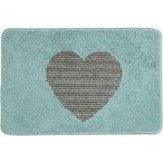 Clayre & Eef Badmat 58x38x1 cm Blauw Polyester Hart