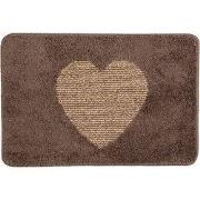 Clayre & Eef Badmat 58x38x1 cm Bruin Polyester Hart