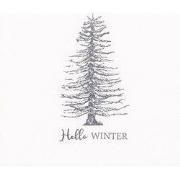 Clayre & Eef Servetten Papier Set van 20 Wit Papier Winter