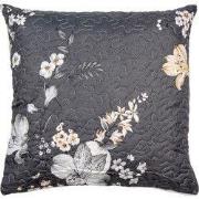 Clayre & Eef Kussenhoes 50x50 cm Grijs Beige Polyester Bloemen