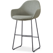 Nino-Mae barkruk saliegroen - zwart onderstel - 75 cm