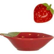 Clayre & Eef Kom Aardbeien 275 ml Rood Keramiek