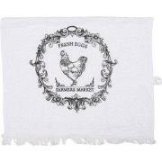 Clayre & Eef Gastendoekje 40x66 cm Wit Katoen Haan