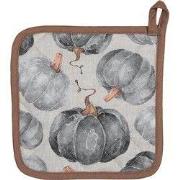 Clayre & Eef Pannenlap 20x20 cm Grijs Katoen Pompoen