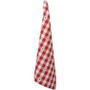 Clayre & Eef Theedoek 50x70 cm Wit Rood Katoen Hartjes