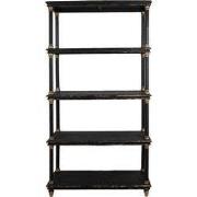 Clayre & Eef Boekenkast 110x40x210 cm Zwart Hout