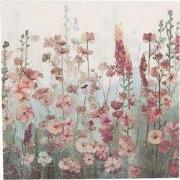 Clayre & Eef Servetten Papier Set van 20 33x33 cm Wit Roze Papier Bloe...