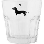 Clayre & Eef Waterglas 200 ml Transparant Glas Teckel
