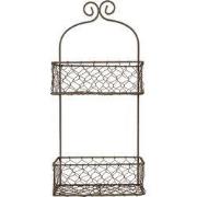 Clayre & Eef Mandenrek 20x12x45 cm Bruin Metaal