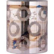 PTMD Windlicht Karga - 20x20x24 cm - Glas - Messing