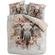 Zydante® Dekbedovertrek Printed 240x200/220cm – Tusks & Petals – met 2...