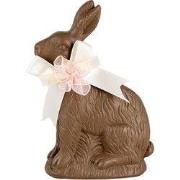 Clayre & Eef Decoratie Beeld Konijn 13 cm Bruin Kunststof