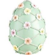 Clayre & Eef Decoratie Beeld Ei Ø 16x21 cm Groen Kunststof