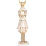 Clayre & Eef Decoratie Beeld Konijn 47 cm Beige Goudkleurig Kunststof