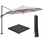 Garden Impressions Hawaii zweefparasol Ø350 cm carbon black / zand met...