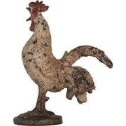 Clayre & Eef Decoratie Beeld Kip 26x13x33 cm Beige Kunststof