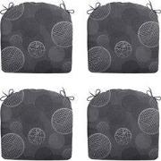 Madison -  Zitkussen Circle grey - Ca. 46x48 cm - Set van 4