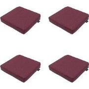 Madison -  Zitkussen Bordeaux canvas eco+ - Ca. 40x40 cm - Set van 4