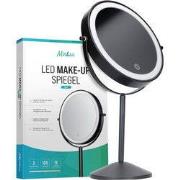 Make-Up Spiegel - Oplaadbaar - Zwart - 1-10x Vergroting