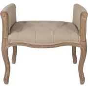 Clayre & Eef Bankje 67x44x60 cm Bruin Beige Hout