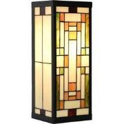 Lumilamp Wandlamp Tiffany 14x16x40 cm Beige Glas