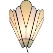 Lumilamp Wandlamp Tiffany 20x10x29 cm Wit Beige Glas