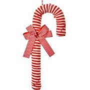 Clayre & Eef Kersthanger Zuurstok 36 cm Rood Wit Kunststof