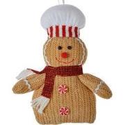 Clayre & Eef Kersthanger Gingerbread man 15x4x21 cm Bruin Synthetisch