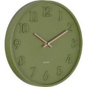 Wandklok Calma - Legergroen - 3.8x30x30cm