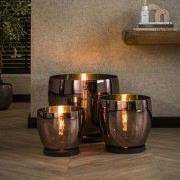 Hoyz Collection - Vloerlamp UP XXL - Koperkleurig Glas - Ø48