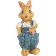 Clayre & Eef Decoratie Beeld Konijn 3x3x5 cm Bruin Kunststof