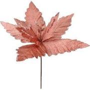 Clayre & Eef Kunstbloem Kerstster Ø 45x52 cm Roze Kunststof