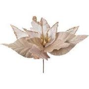 Clayre & Eef Kunstbloem Kerstster Ø 50x62 cm Beige Kunststof