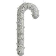 Clayre & Eef Kersthanger Zuurstok 7x2x17 cm Wit Kunststof