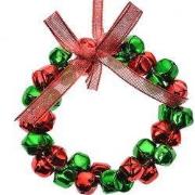 Clayre & Eef Kersthanger Ø 11 cm Rood Groen Metaal