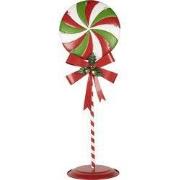 Clayre & Eef Kerstdecoratie met LED-verlichting Lolly 36x29x100 cm Roo...
