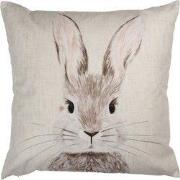 Clayre & Eef Kussenhoes 45x45 cm Beige Polyester Konijn