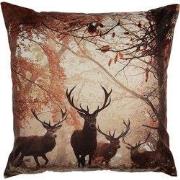 Clayre & Eef Kussenhoes 45x45 cm Bruin Polyester Hert