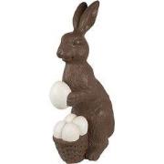 Clayre & Eef Decoratie Beeld Konijn 47x25x82 cm Bruin Keramisch materi...