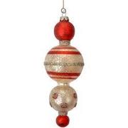 Clayre & Eef Kersthanger Ø 6x17 cm Rood Glas