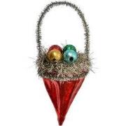 Clayre & Eef Kersthanger Ø 6x10 cm Rood Glas