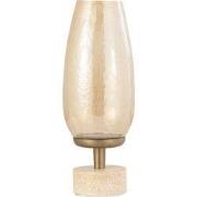 PTMD Windlicht Sajeth - 15x15x41 cm - Glas - Messing